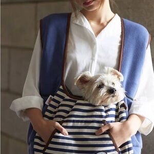 Nautical Striped Pet Carrier for Dogs